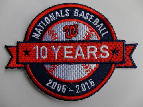 Stitched 2015 Washington Nationals MLB 10th Anniversary Years Jersey Sleeve Patch