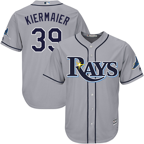 Rays #39 Kevin Kiermaier Grey New Cool Base Stitched MLB Jersey - Click Image to Close