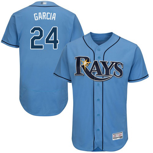 Rays #24 Avisail Garcia Light Blue Flexbase Authentic Collection Stitched MLB Jersey - Click Image to Close