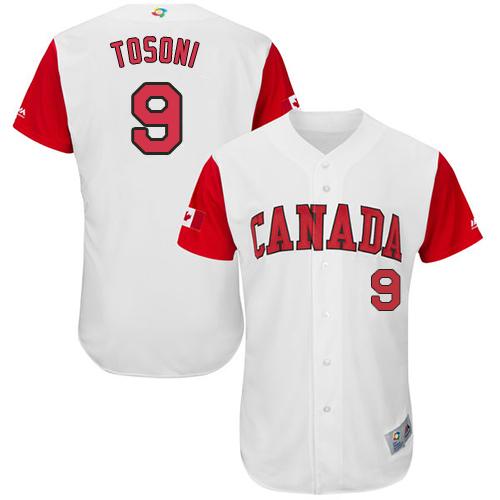 Team Canada #9 Rene Tosoni White 2017 World MLB Classic Authentic Stitched MLB Jersey