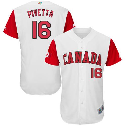 Team Canada #16 Nick Pivetta White 2017 World MLB Classic Authentic Stitched MLB Jersey