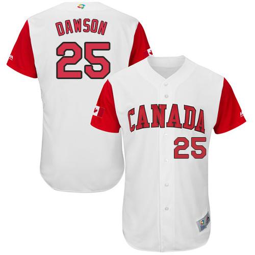 Team Canada #25 Shane Dawson White 2017 World MLB Classic Authentic Stitched MLB Jersey