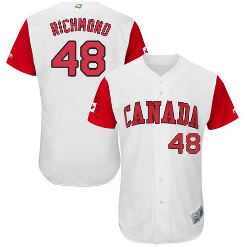 Team Canada #48 Scott Richmond White 2017 World MLB Classic Authentic Stitched MLB Jersey