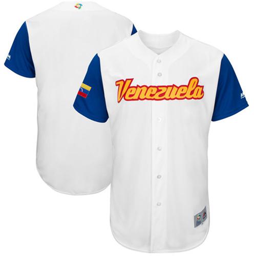 Team Venezuela Blank White 2017 World MLB Classic Authentic Stitched MLB Jersey