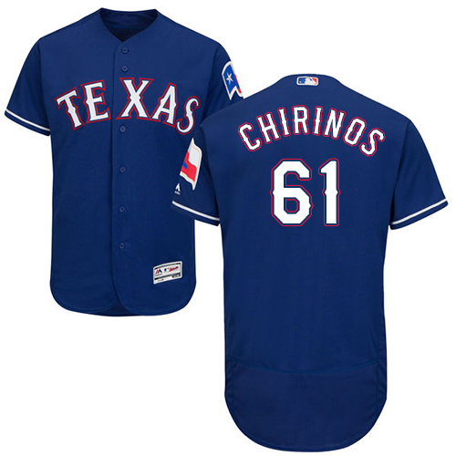 Rangers #61 Robinson Chirinos Blue Flexbase Authentic Collection Stitched MLB Jersey - Click Image to Close