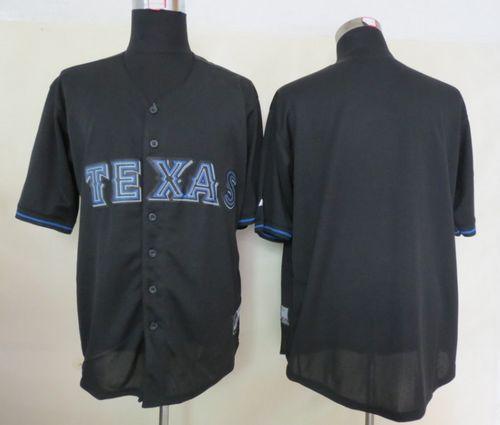 Rangers Blank Black Fashion Stitched MLB Jersey