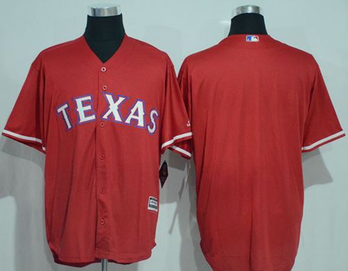 Rangers Blank Red New Cool Base Stitched MLB Jersey