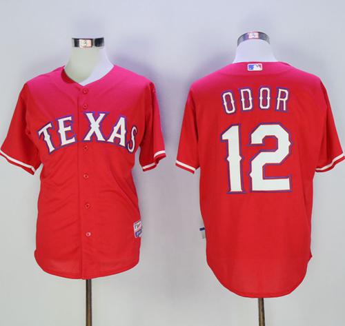 Rangers #12 Rougned Odor Red Cool Base Stitched MLB Jersey - Click Image to Close