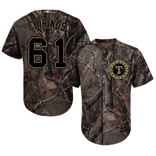 Rangers #61 Robinson Chirinos Camo Realtree Collection Cool Base Stitched MLB Jersey