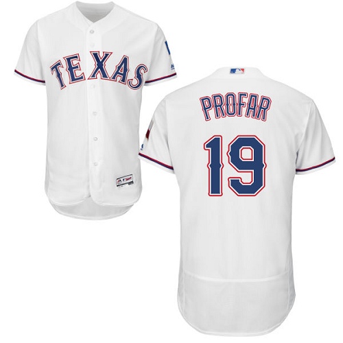 Rangers #19 Jurickson Profar White Flexbase Authentic Collection Stitched MLB Jersey