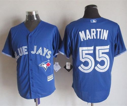 Blue Jays #55 Russell Martin Blue New Cool Base Stitched MLB Jersey