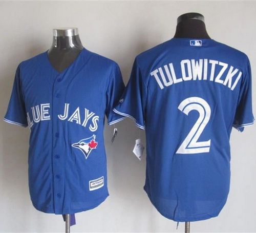 Blue Jays #2 Troy Tulowitzki Blue New Cool Base Stitched MLB Jersey