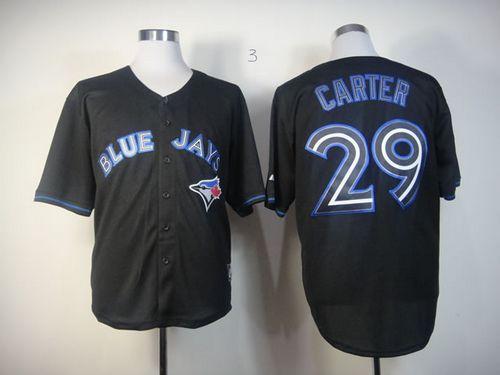 Blue Jays #29 Joe Carter Black Fashion Stitched MLB Jersey