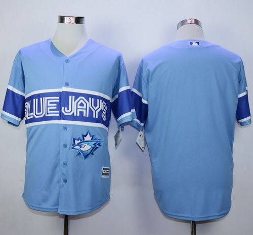 Blue Jays Blank Light Blue Exclusive New Cool Base Stitched MLB Jersey