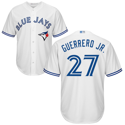 Blue Jays #27 Vladimir Guerrero Jr. White New Cool Base Stitched MLB Jersey