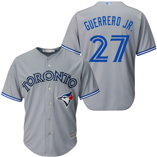 Blue Jays #27 Vladimir Guerrero Jr. Grey New Cool Base Stitched MLB Jersey