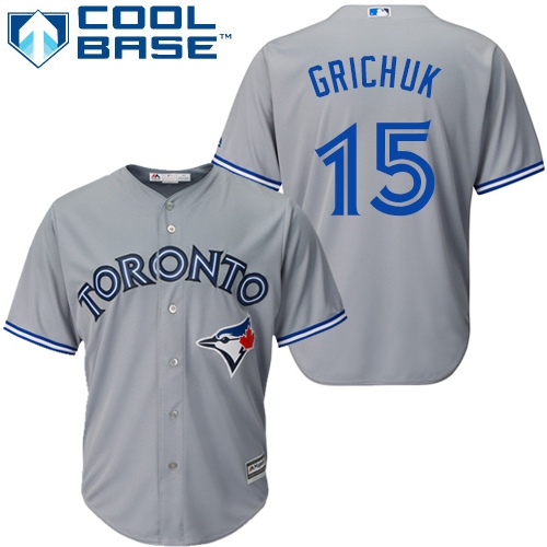 Blue Jays #15 Randal Grichuk Grey New Cool Base Stitched MLB Jersey