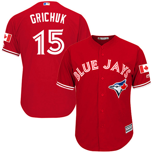 Blue Jays #15 Randal Grichuk Red New Cool Base Stitched MLB Jersey