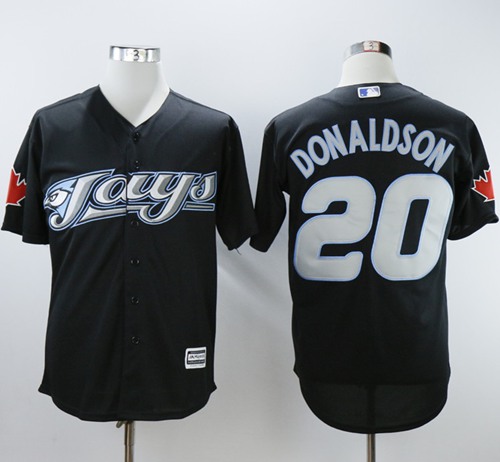 Blue Jays #20 Josh Donaldson Black 2008 Turn Back The Clock Stitched MLB Jersey