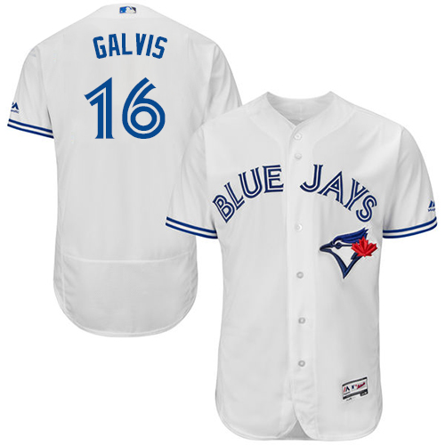 Blue Jays #16 Freddy Galvis White Flexbase Authentic Collection Stitched MLB Jersey