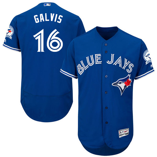 Blue Jays #16 Freddy Galvis Blue Flexbase Authentic Collection Stitched MLB Jersey