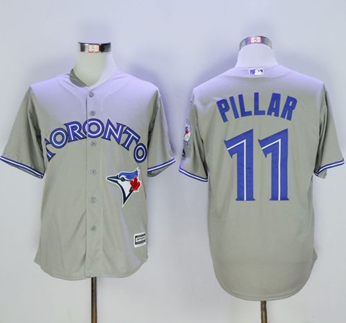 Blue Jays #11 Kevin Pillar Grey New Cool Base 40th Anniversary Stitched MLB Jersey