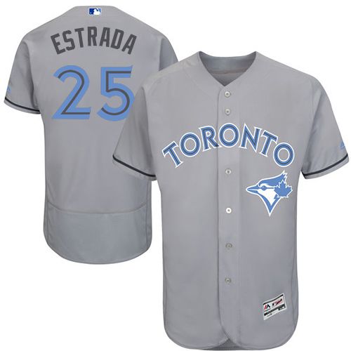 Blue Jays #25 Marco Estrada Grey Flexbase Authentic Collection Father's Day Stitched MLB Jersey