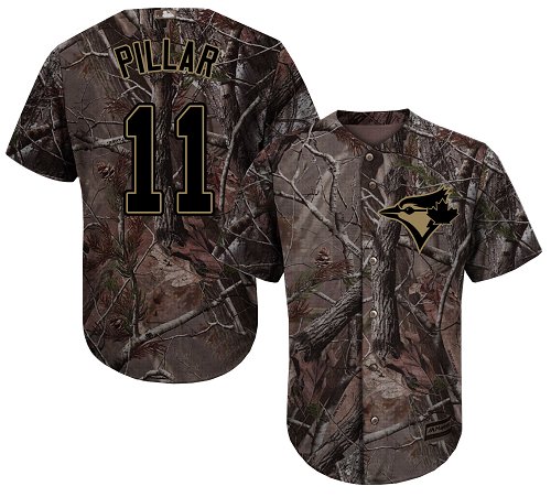 Blue Jays #11 Kevin Pillar Camo Realtree Collection Cool Base Stitched MLB Jersey