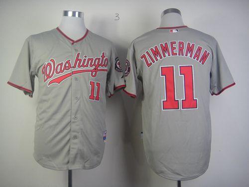 Nationals #11 Ryan Zimmerman Grey Stitched MLB Jersey