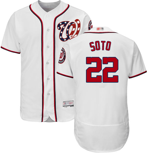 Nationals #22 Juan Soto White Flexbase Authentic Collection Stitched MLB Jersey