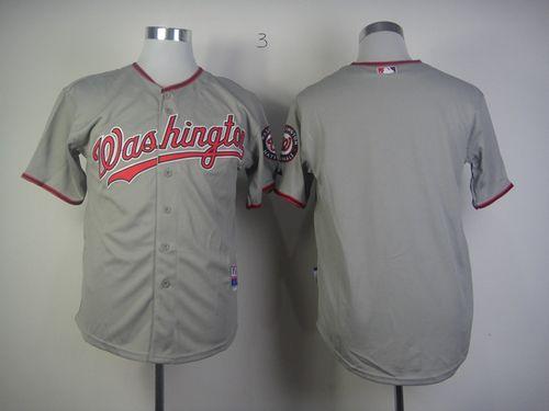 Nationals Blank Grey Cool Base Stitched MLB Jersey