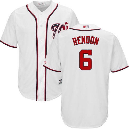 Nationals #6 Anthony Rendon White New Cool Base Stitched MLB Jersey