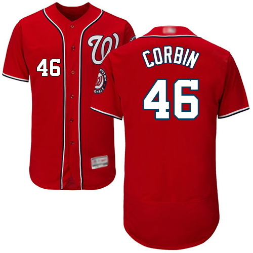 Nationals #46 Patrick Corbin Red Flexbase Authentic Collection Stitched MLB Jersey