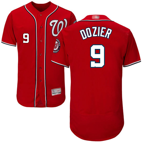 Nationals #9 Brian Dozier Red Flexbase Authentic Collection Stitched MLB Jersey