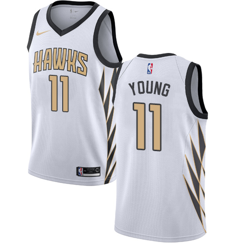 Nike Hawks #11 Trae Young White NBA Swingman City Edition 2018/19 Jersey