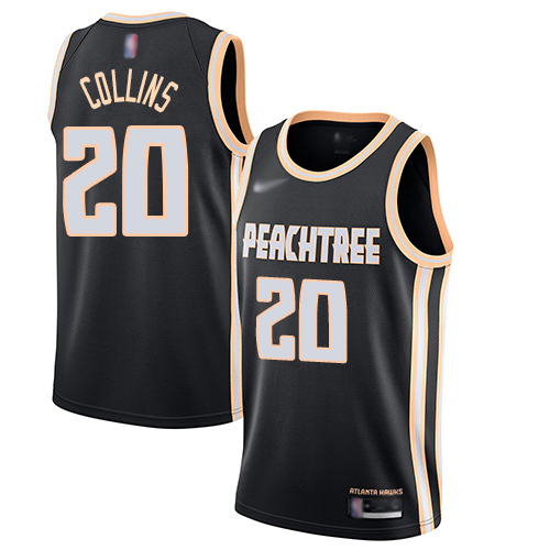 Hawks #20 John Collins Black Basketball Swingman City Edition 2019/20 Jersey