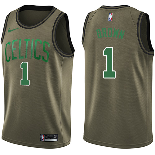 Nike Celtics #1 Walter Brown Green Salute to Service NBA Swingman Jersey