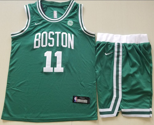 Nike Celtics #11 Kyrie Irving Green A Set NBA Swingman Icon Edition Jersey