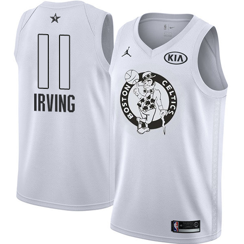 Nike Celtics #11 Kyrie Irving White NBA Jordan Swingman 2018 All-Star Game Jersey