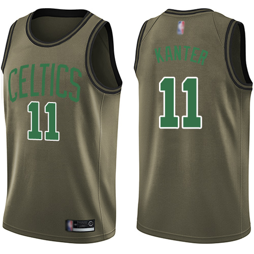 Celtics #11 Enes Kanter Green Salute to Service Basketball Swingman Jersey