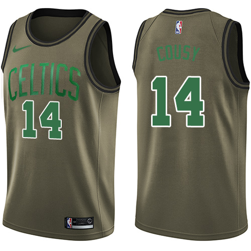 Nike Celtics #14 Bob Cousy Green Salute to Service NBA Swingman Jersey