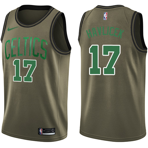 Nike Celtics #17 John Havlicek Green Salute to Service NBA Swingman Jersey