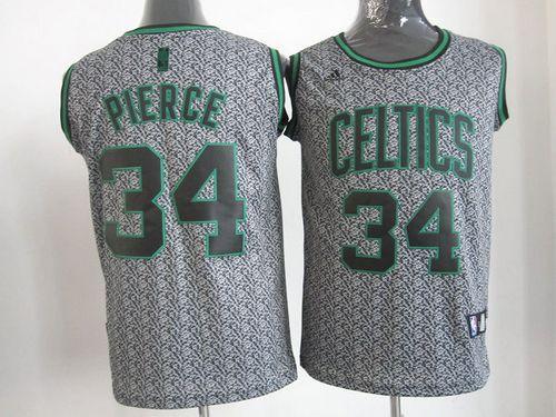 Celtics #34 Paul Pierce Grey Static Fashion Stitched NBA Jersey