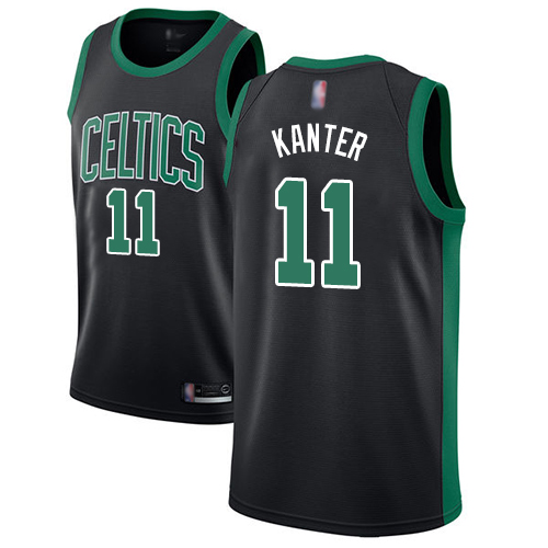 Celtics #11 Enes Kanter Black Basketball Swingman Statement Edition Jersey - Click Image to Close