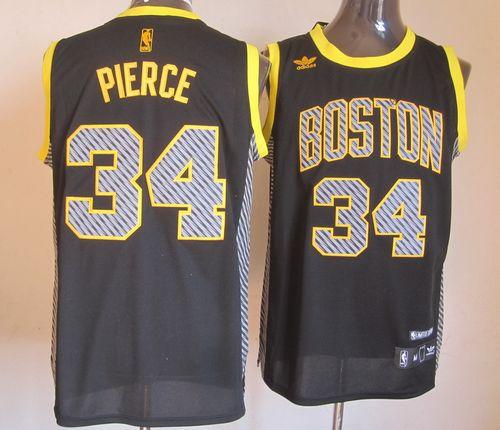 Celtics #34 Paul Pierce Black Electricity Fashion Stitched NBA Jersey