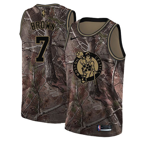 Celtics #7 Jaylen Brown Camo Basketball Swingman Realtree Collection Jersey