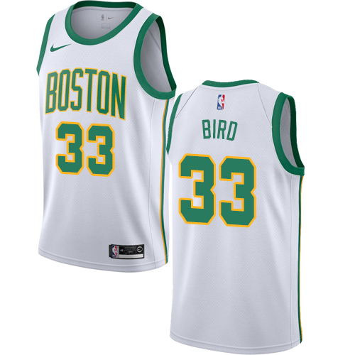 Celtics #33 Larry Bird White Basketball Swingman City Edition 2018/19 Jersey