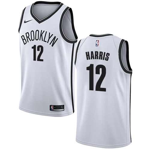 Nets #12 Joe Harris White Basketball Swingman Association Edition Jersey