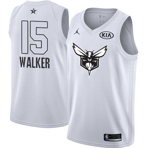 Nike Hornets #15 Kemba Walker White NBA Jordan Swingman 2018 All-Star Game Jersey