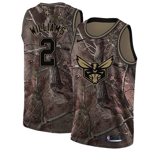 Hornets #2 Marvin Williams Camo Basketball Swingman Realtree Collection Jersey